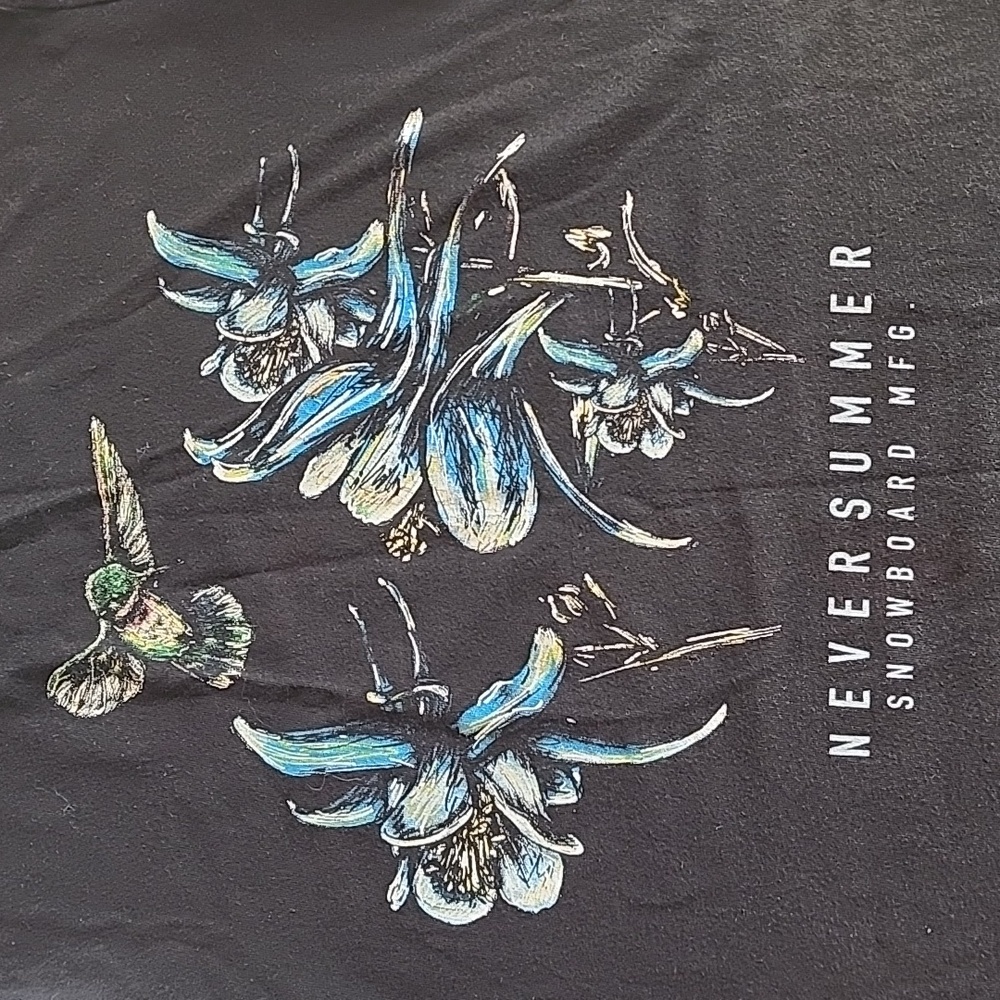 Never Summer Snowboards Short Sleeve T-Shirt, Women's Size Small - Picture 4 of 9